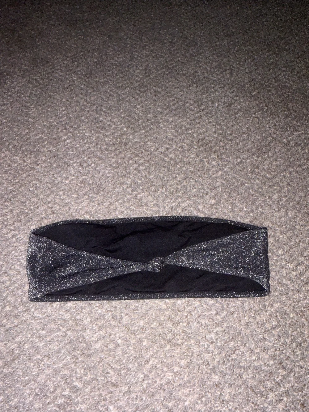SHEIN Black Shimmer Bandeau Hair Accessory